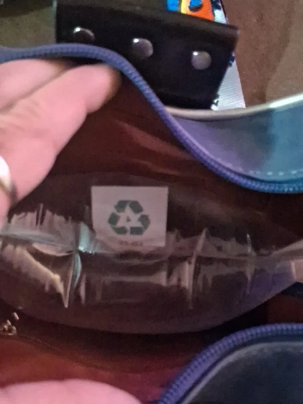 Blue Guitar-Shaped Crossbody Phone Bag - Unbranded